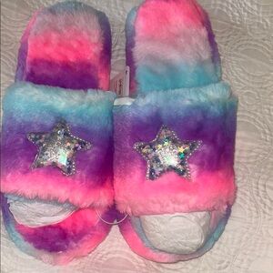 Sugar & Jade Tye Dye Colorful Star Slippers